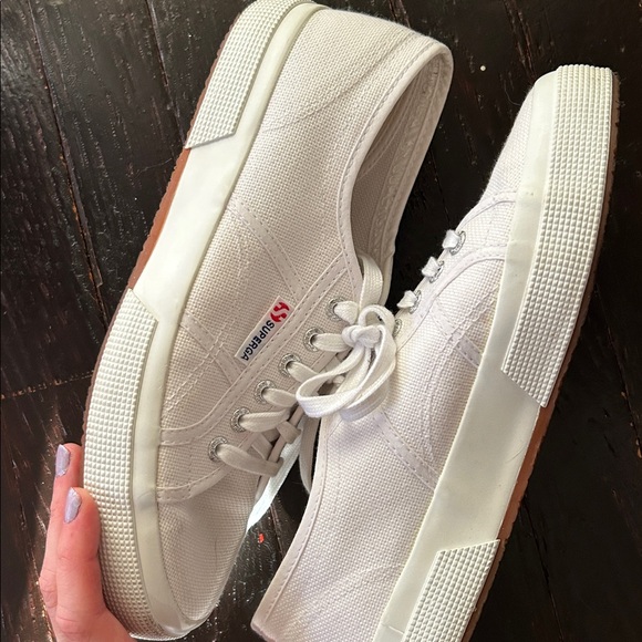 Superga Bright White Lace-Up Sneakers - Picture 7 of 8